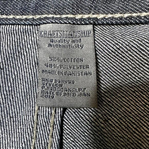 NWOT PD&C Men's Slim Straight Jeans Dark Blue Wash Denim 30x30 - Picture 7 of 8